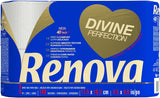Renova Papel higiénico Renova Divine Perfection, 42 rollos, papel higiénico premium, 4 capas, ultra suave, extrafuerte, grueso, suave y absorbente, papel certificado Fsc, 4400G