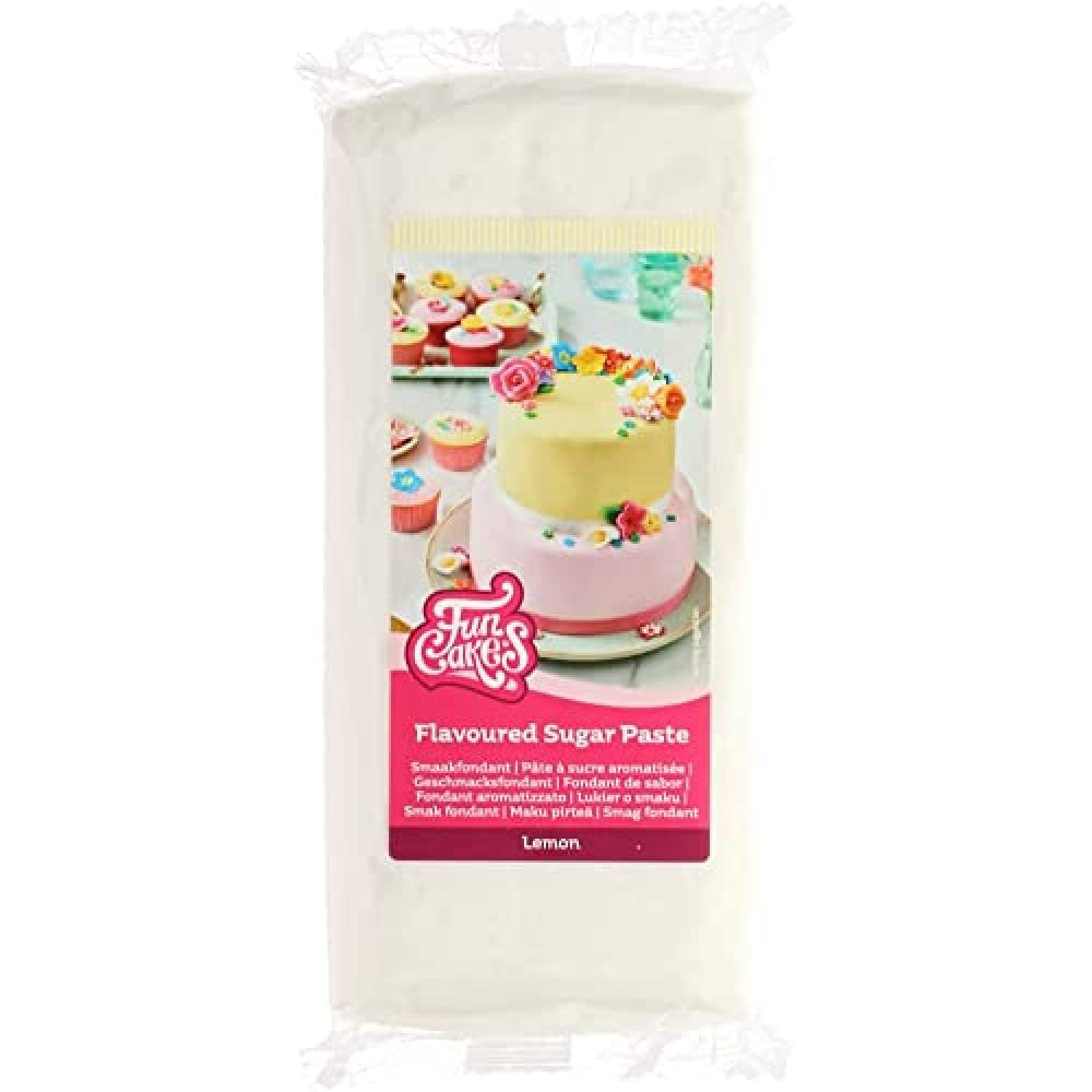 Fondant Funcakes Sabor Merengue: Fácil de usar, liso, flexible, suave y maleable, perfecto para decorar tartas, kosher y sin gluten. 1 kilogramo