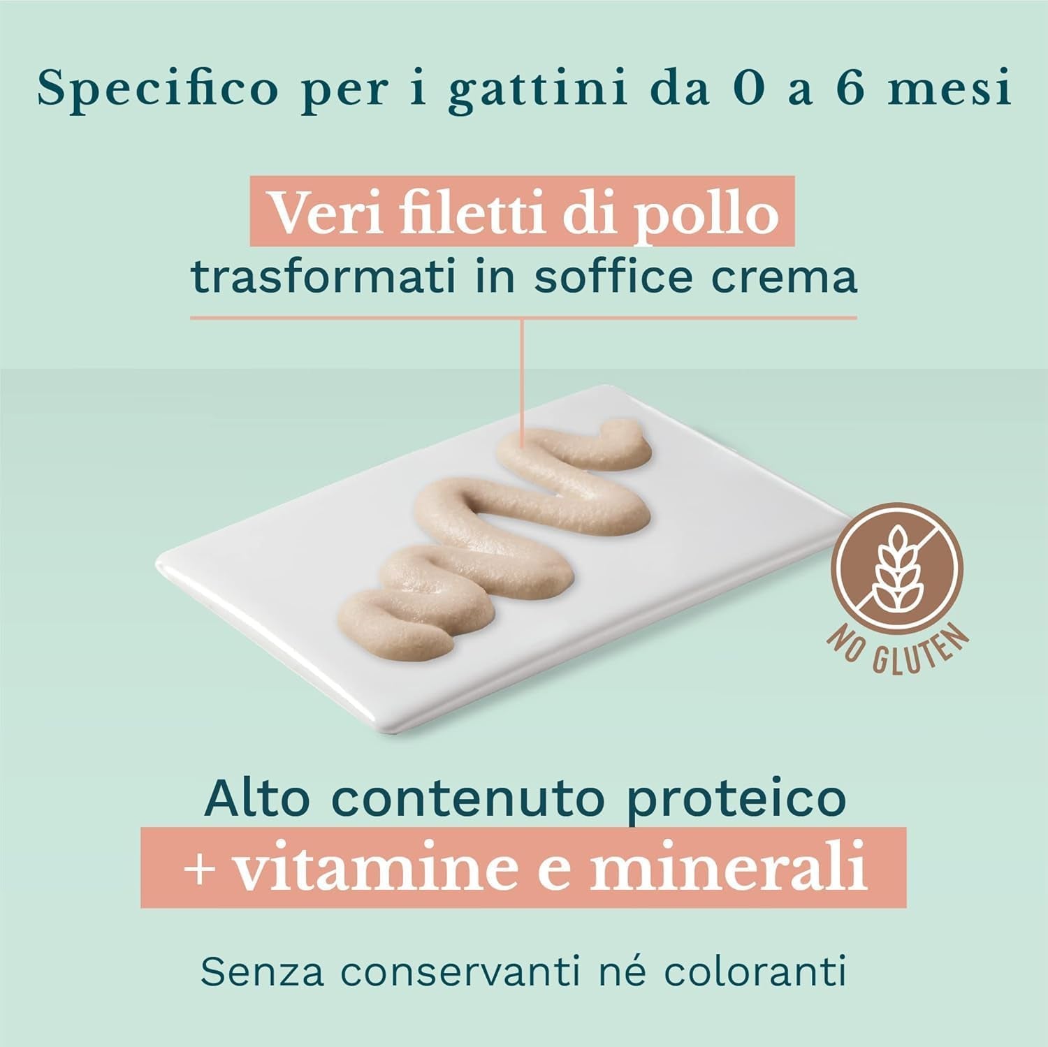 Comida húmeda para gatos pequeños con crema de pollo y pollo - Comida húmeda para gatos pequeños - Comida húmeda para gatos con crema de pollo, sin cereales, rica en proteínas, vitaminas y minerales (20 sobres x 150 g)