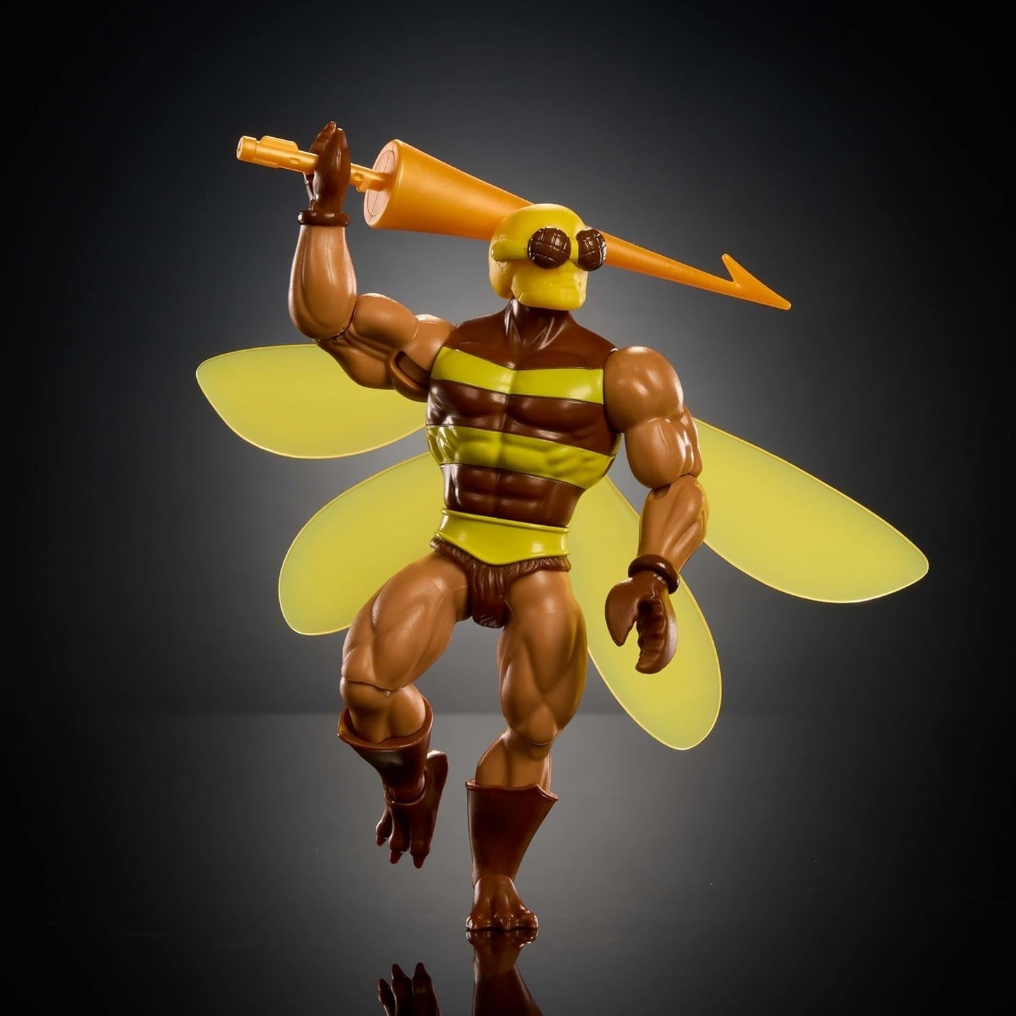 Figura de acción Buzz-Off de Masters of the Universe Origins de la colección de dibujos animados, de unos 14 cm de altura, de la televisión de los años 80, Líder de abejas con alas y gafas con jabalina, JBM88 Figuras de acción Naty Shop