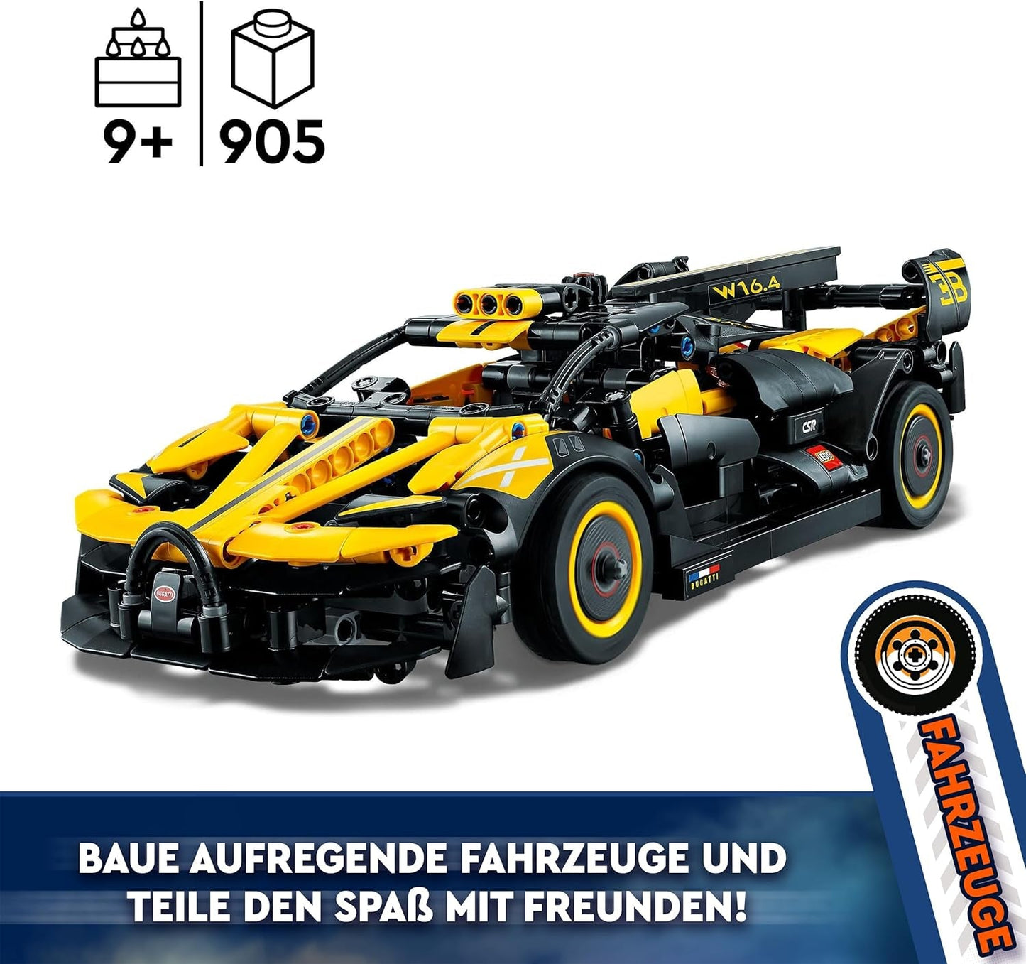 LEGO Technic Coche de carreras Bugatti, kit de modelo de coche, coche deportivo de juguete, icónico juego de coches coleccionables, juguete de construcción a partir de 9 años 42151 Juegos de construcción Besuche den LEGO-Store