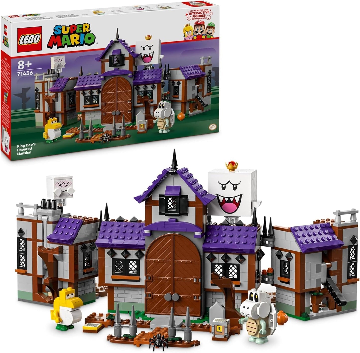 LEGO Super Mario Casa Encantada del Rey Buu Huu Casa Encantada para Niños Juego coleccionable de Nintendo con Bebé Yoshi Regalo para niños, niñas y jugadores a partir de 8 años 71436 Juegos de construcción Besuche den LEGO-Store Default Title