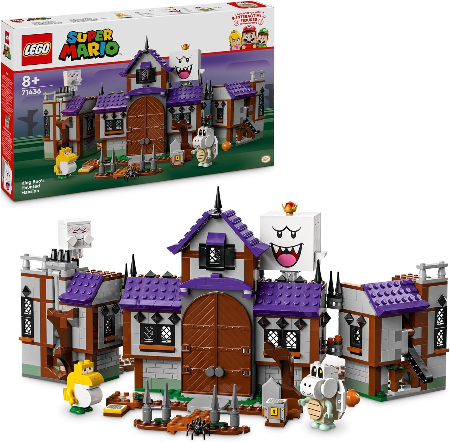 LEGO Super Mario Casa Encantada del Rey Buu Huu Casa Encantada para Niños Juego coleccionable de Nintendo con Bebé Yoshi Regalo para niños, niñas y jugadores a partir de 8 años 71436 Juegos de construcción Besuche den LEGO-Store Default Title