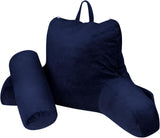 Almohada de lectura ergonómica INFANZIA con reposabrazos y respaldo, azul marino