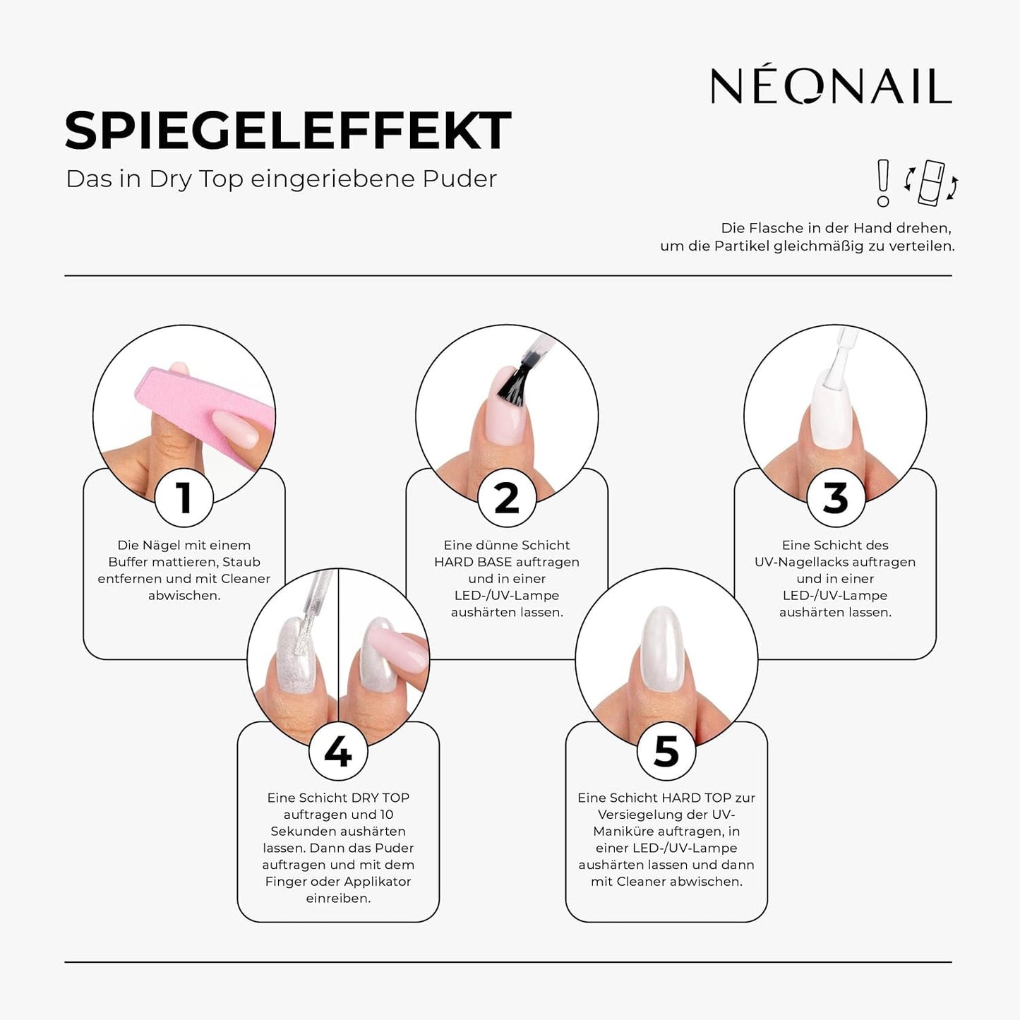 NÉONAIL Polvo Líquido Para Uñas Chameleon 04 - Flüssiger Nagelpuder - Chrome Nail Powder - Glitzer Nägel Puder - Nail Art - Nageldesign Zubehör - Glitter Powder - Chrom Nagelpuder - Grün, Gelb - 6,5 Ml
