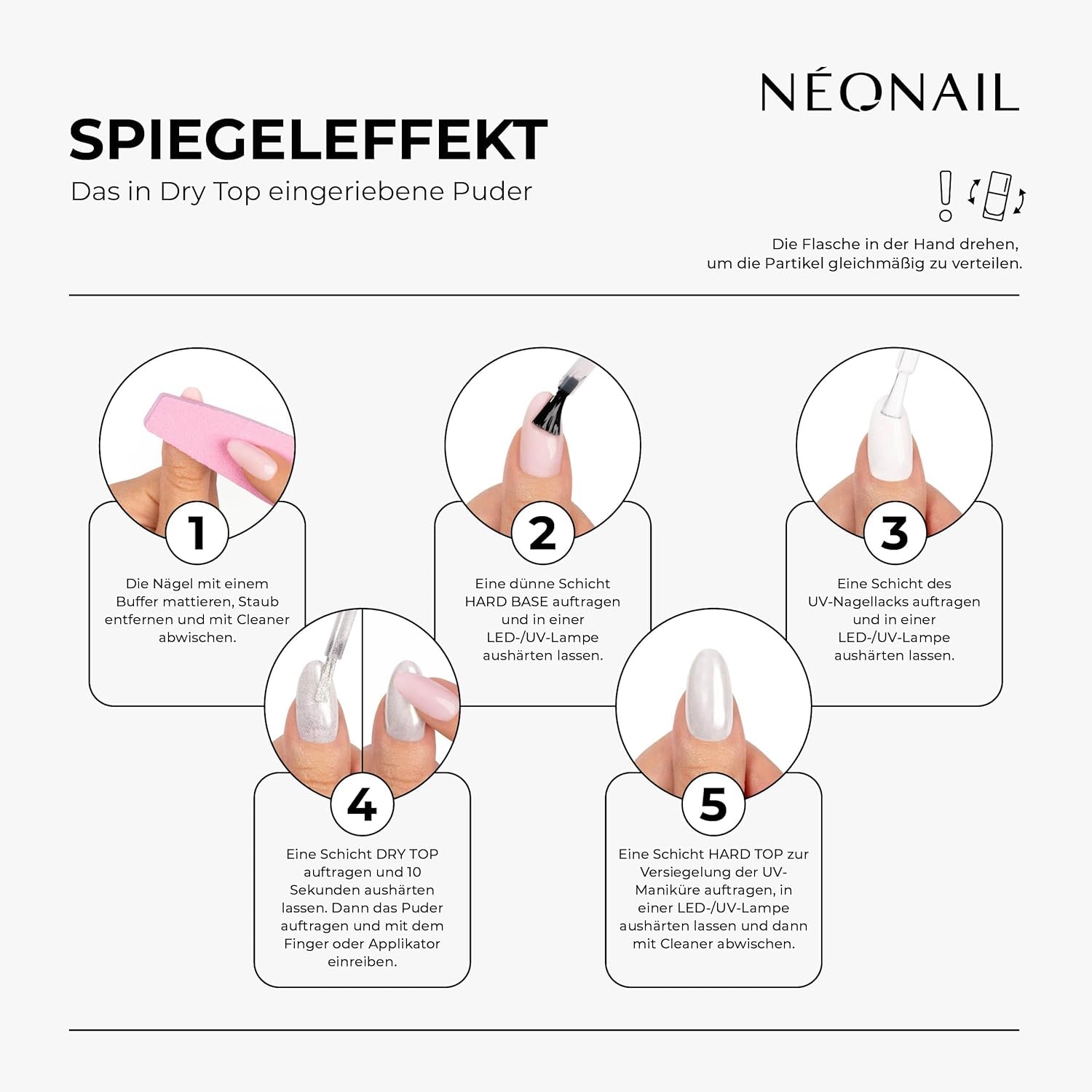 NÉONAIL Polvo Líquido Para Uñas Chameleon 04 - Flüssiger Nagelpuder - Chrome Nail Powder - Glitzer Nägel Puder - Nail Art - Nageldesign Zubehör - Glitter Powder - Chrom Nagelpuder - Grün, Gelb - 6,5 Ml
