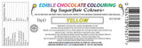 Colorante alimentario Sugarflair Chocolate Colorante alimentario amarillo para chocolate - Manteca de cacao orgánica coloreada, colorante de chocolate para colorear chocolate, bombones - 35g