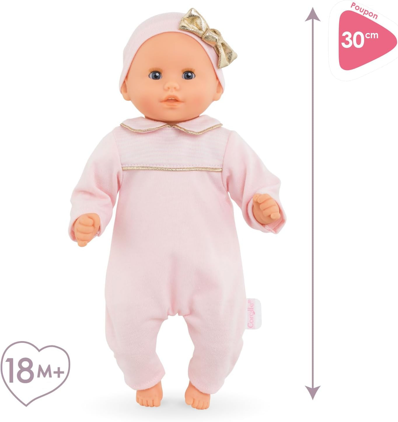 Corolle 9000100270 - Mon Premier Poupon Calin Manon Muñeca francesa con talismán y aroma a vainilla