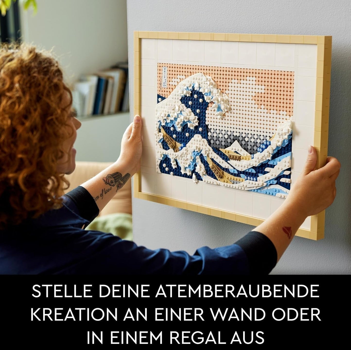 LEGO 31208 Art Hokusai - La Gran Ola Decoraciones de pared japonesas en 3D Set de manualidades Lienzo oceánico enmarcado Pasatiempos para adultos DIY Decoraciones para el hogar y la oficina Kits de construcción Besuche den LEGO-Store