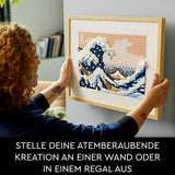 LEGO 31208 Art Hokusai - La Gran Ola Decoraciones de pared japonesas en 3D Set de manualidades Lienzo oceánico enmarcado Pasatiempos para adultos DIY Decoraciones para el hogar y la oficina Kits de construcción Besuche den LEGO-Store