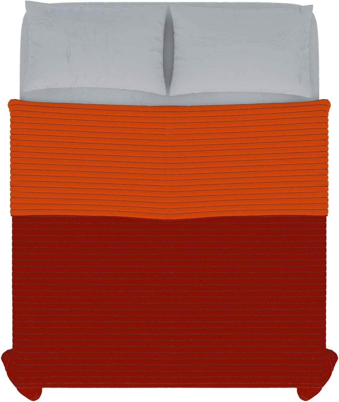 Colcha de verano de microfibra naranja/óxido para cama de matrimonio 250 x 250 cm Edredones y edredones Naty Shop