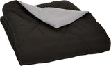 Amazon Basics Funda Nórdica de Microfibra, Utilizable por Ambas Caras, 220 X 240 Cm, Gris/Negro Edredones y Edredones Naty Shop