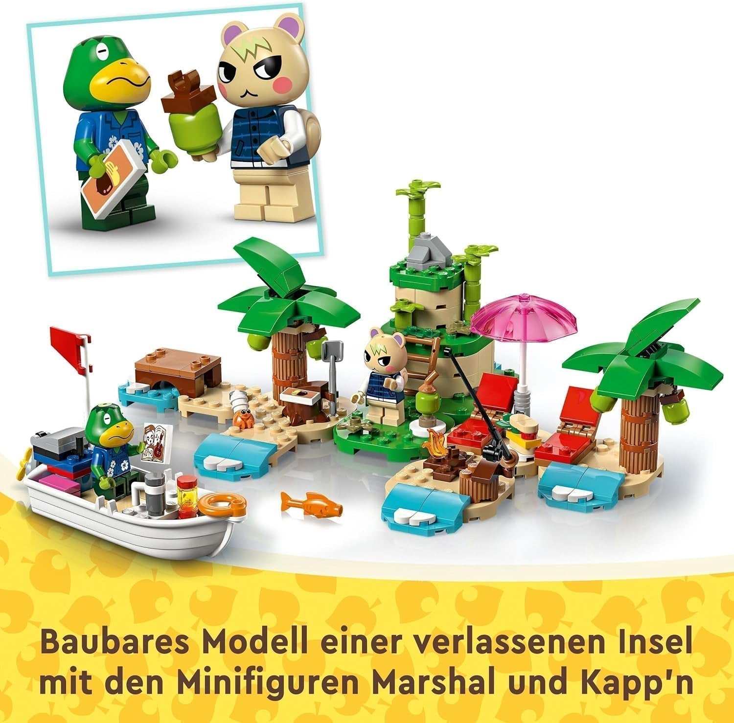 LEGO Animal Crossing Paseo en Barco por la Isla de Käptens, juguete creativo para niños con 2 minifiguras de la serie de videojuegos incluida Huschke, regalo para niñas y niños a partir de 6 años 77048 Juegos de construcción Besuche den LEGO-Store