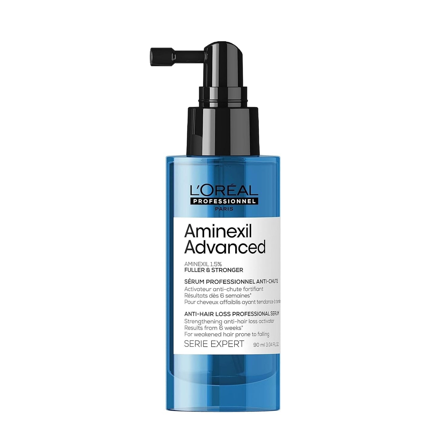 L'Oréal Professionnel Sérum Fortalecedor contra la caída del cabello, Para un cabello más lleno y fuerte, Serum Activador Anticaída Aminexil Advanced, 90 ml Cuidado del cabello Naty Shop 90 Ml (1 pack)