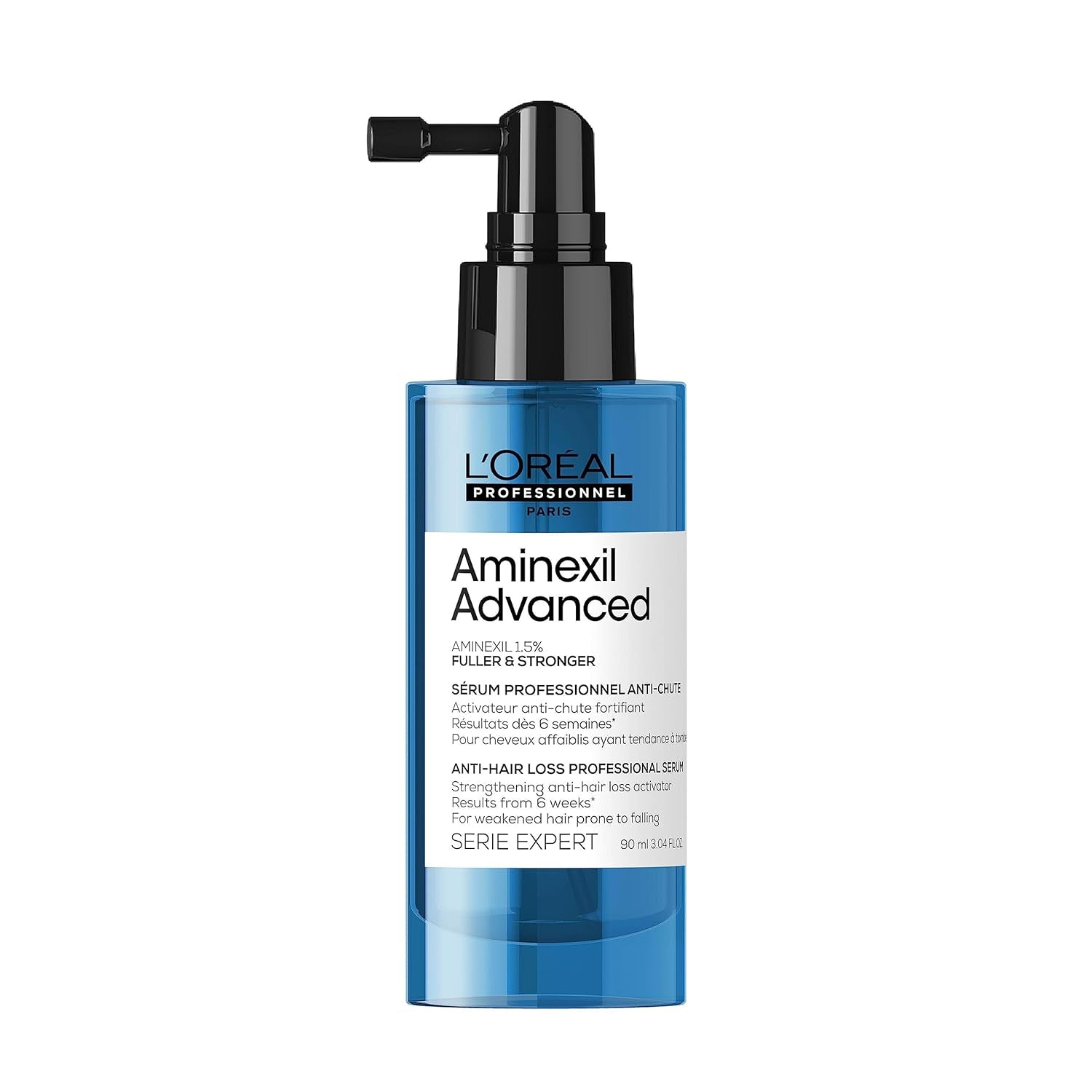 L'Oréal Professionnel Sérum Fortalecedor contra la caída del cabello, Para un cabello más lleno y fuerte, Serum Activador Anticaída Aminexil Advanced, 90 ml Cuidado del cabello Naty Shop 90 Ml (1 pack)