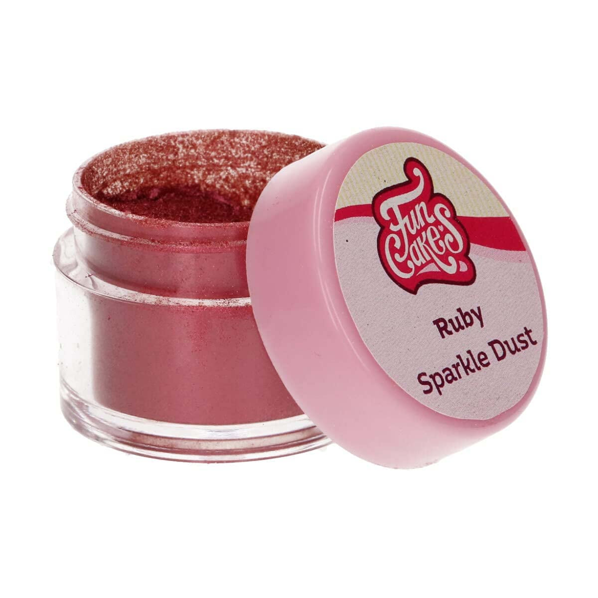 Funcakes Sparkle Dust Ruby: polvo espumoso de calidad alimentaria para decoración de tartas, certificado Halal