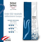 Helmut Sachers Kaffee - Wiener Mischung, Wiener Melange Kaffee aus erstklassigen Hochland Arábica Bohnen, nachhaltig geröstet in Österreich - ganze Kaffeebohnen, 500g