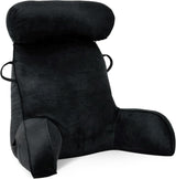 Almohada de lectura XL para cama y sofá con rollo para el cuello desmontable, almohada de espalda ideal para adultos con espuma viscoelástica para leer cómodamente, trabajar, jugar, mirar televisión, relajarse (rosa)