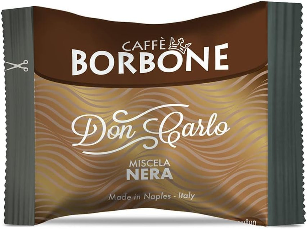 Caffè Borbone Don Carlo, Schwarze Kaffeemischung - 50 Kapseln - Compatible con Lavazza®* A Modo Mio®* Haushalts-Espressomaschinen