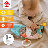 Fehn Play Glove Safari - Marionetas de dedo, juguete para bebé, mono y elefante, para agarrar y hacer ruidos, libro ilustrado suave Bruno - Libro táctil para niños con motivos de animales, juguetes para bebés Naty Shop