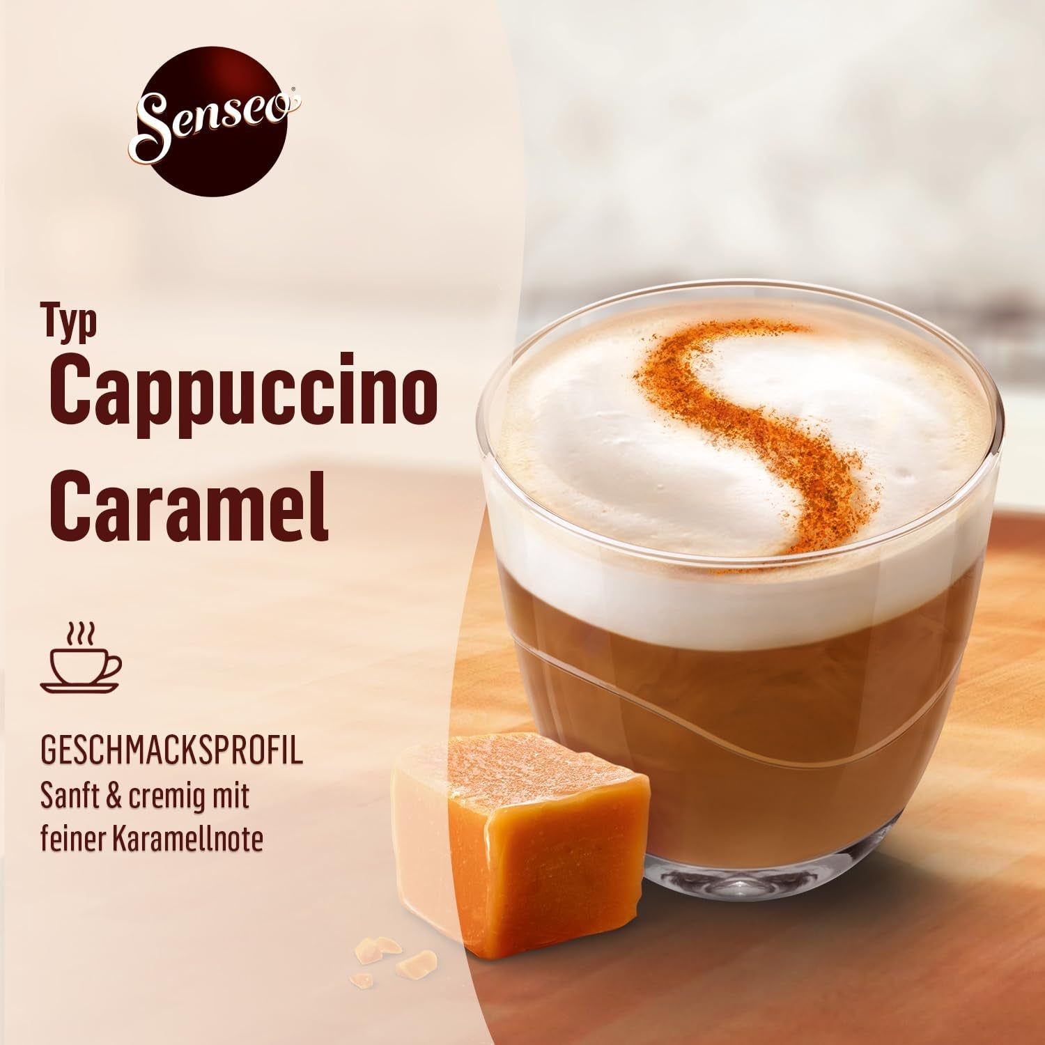 Senseo Pads Cappuccino Caramelo, 5 x 8 Getränke, 40 Kaffeepads