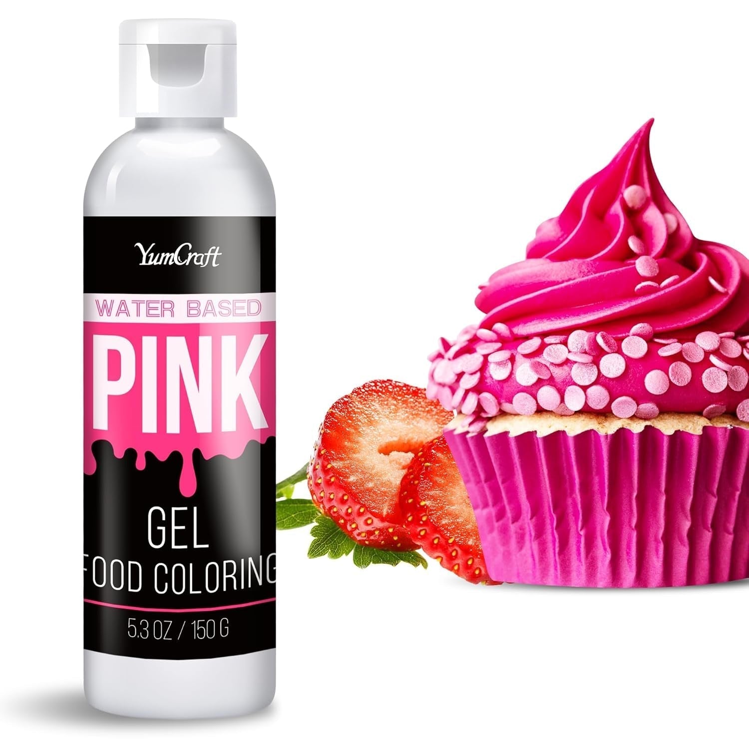 Color alimentario en gel – Color alimentario en gel altamente concentrado para pasteles, hornear, huevos de Pascua, bebidas – Color alimentario sin azúcar para fondant, glaseado, limo, decoración de pasteles (terciopelo rojo, 150 g)