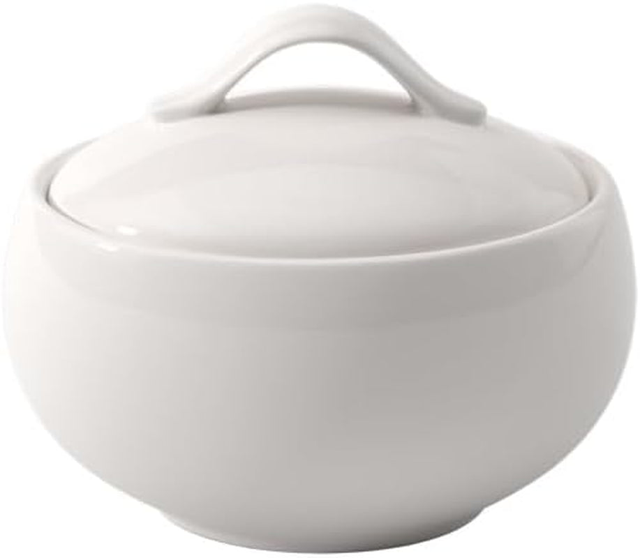 Villeroy & Boch New Cottage Basic Sugar Bowl, 450 ml, altura: 6,5 cm, porcelana premium, blanca