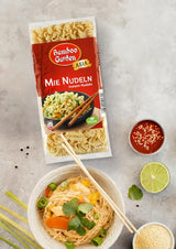Jardín de Bambú - Fideos Mie | Fideos instantáneos para la cocina asiática | Ideal para platos al wok o sopas Veganos | bolsa de 250g