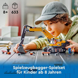 LEGO City Excavadora sobre orugas, excavadora de juguete para niños a partir de 8 años, juguete de construcción con modelo de excavadora, camión para construir con accesorios y 3 minifiguras 60420 Juegos de construcción Besuche den LEGO-Store