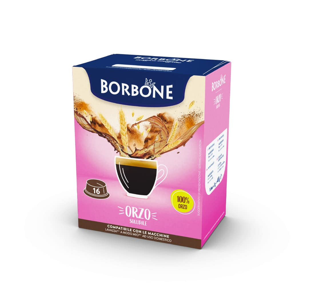 Caffè Borbone Malzkaffee - 96 Kapseln (6 Packungen mit 16 Stück) - Compatible con Lavazza A Modo Mio Haushalts-Espressomaschinen