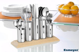 Portacubiertos de acero inoxidable, 1 paquete, Plata Naty Shop Kitchen