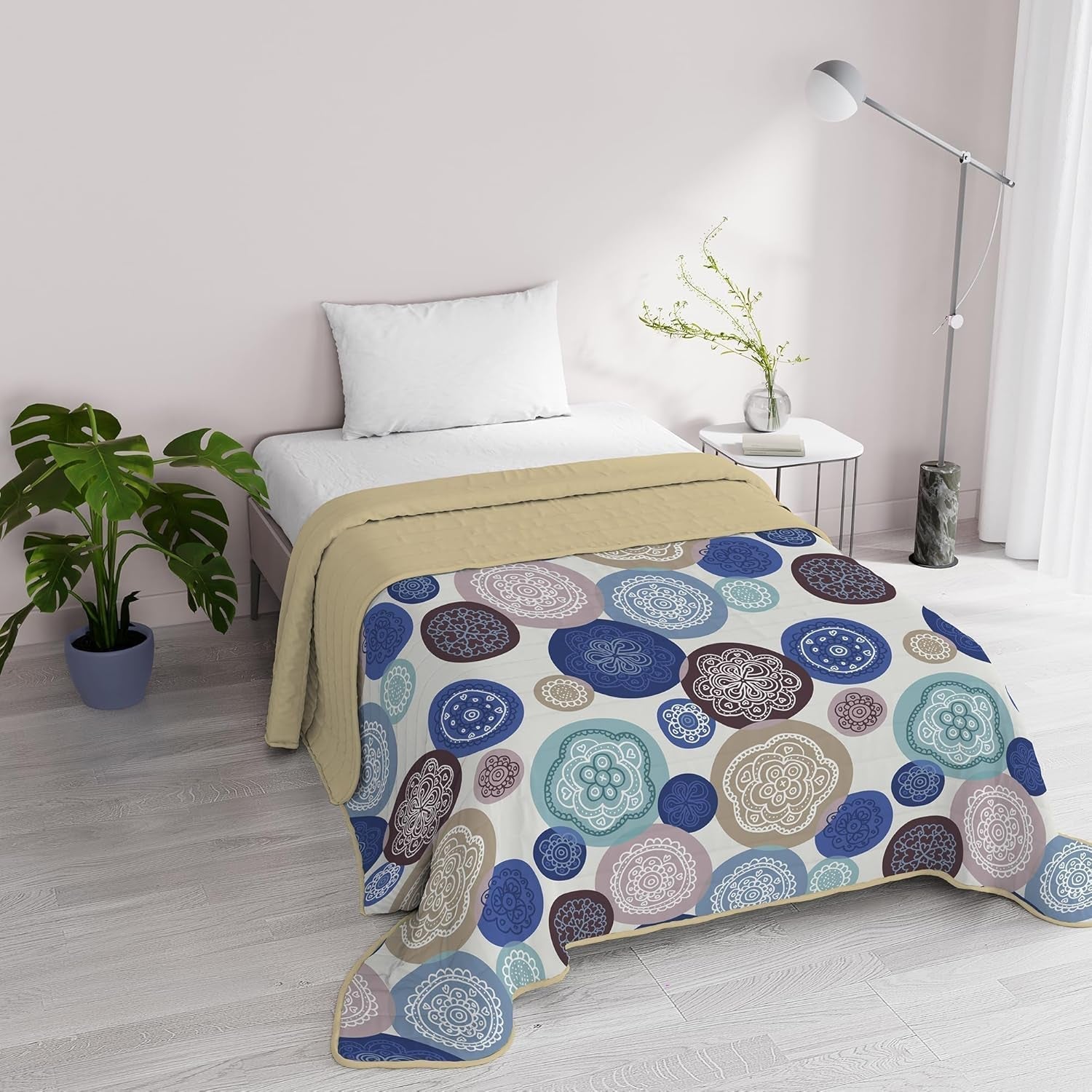 Fantasy Ropa de Cama Italiana Microfibra Verano 1,5 Plazas Murrine Edredones y Edredones Naty Shop Murrine 1 Posto E Mezzo