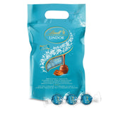 Bolas de chocolate LINDOR | Bolsa resellable de 1 kg | aprox. 80 bolitas de chocolate con leche con relleno de menta | Paquete a granel y bolas de chocolate y caramelo salado LINDOR