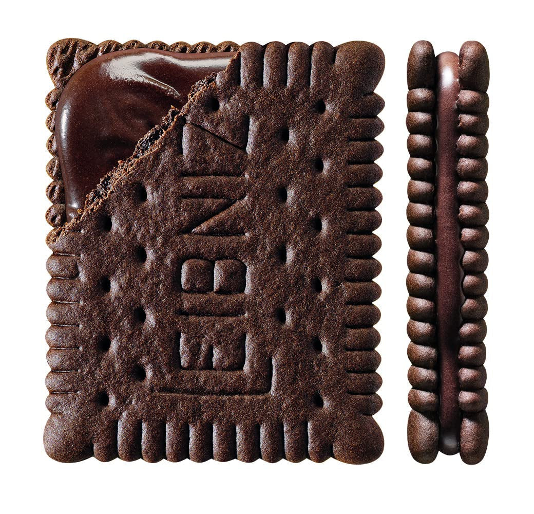 Galletas crujientes con crema de cacao y chocolate amargo, paquete de 14, para almacenamiento o venta (14 x 190 g)