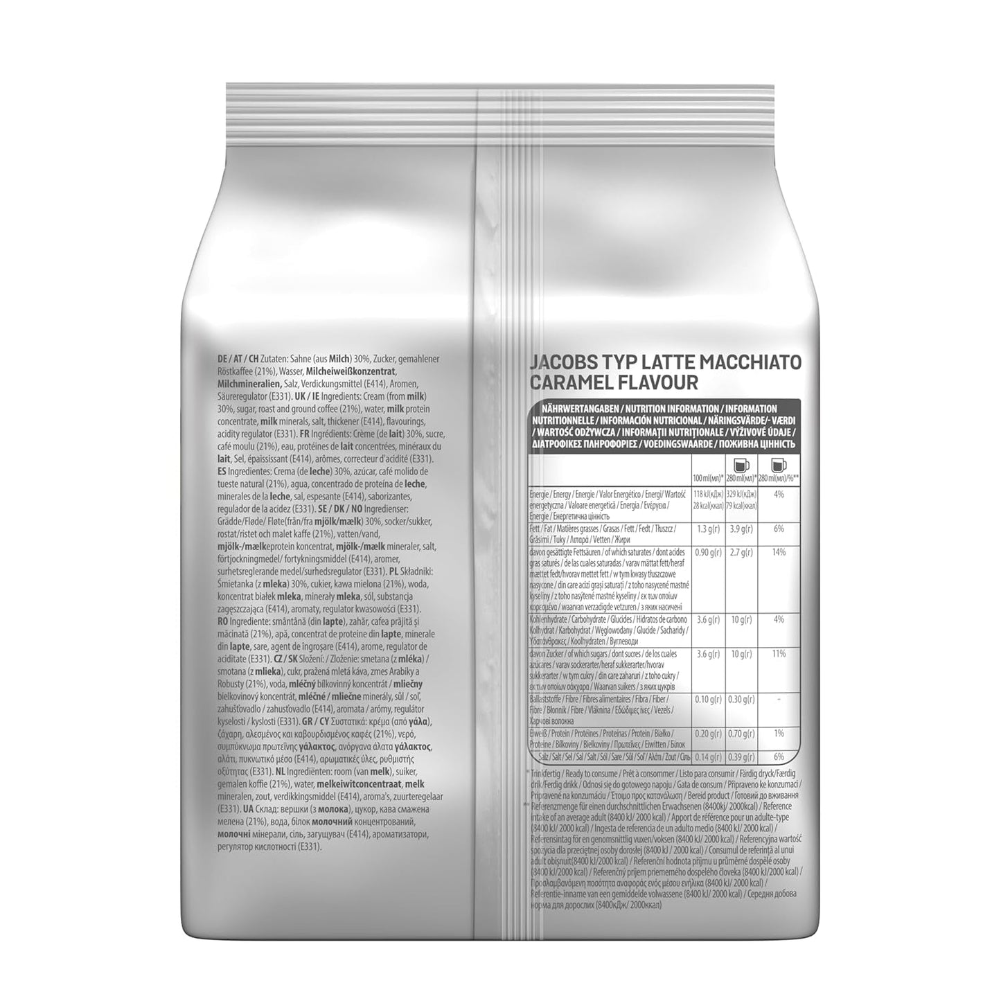 Tassimo Kapseln Jacobs Typ Latte Macchiato Caramel, 5 x 8 cápsulas, 40 cápsulas de café