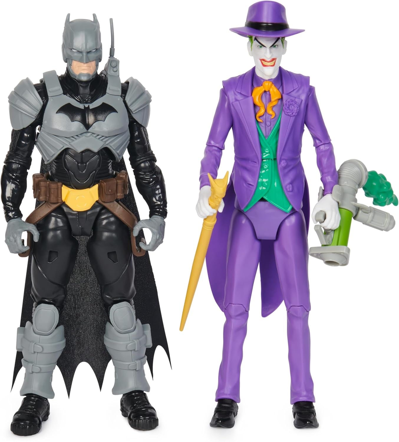 DC Batman Adventures Batman Vs the Joker Juego de figuras de acción, 30 cm - 2 figuras totalmente móviles con 12 engranajes para emocionantes juegos de rol, juguete para más de 4 niños Figuras de acción Naty Shop
