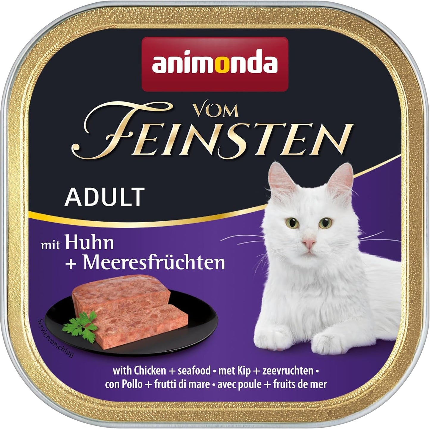 animonda Vom Feinsten Comida húmeda para gatos adultos, variedad de pollo, 6 x 100 g