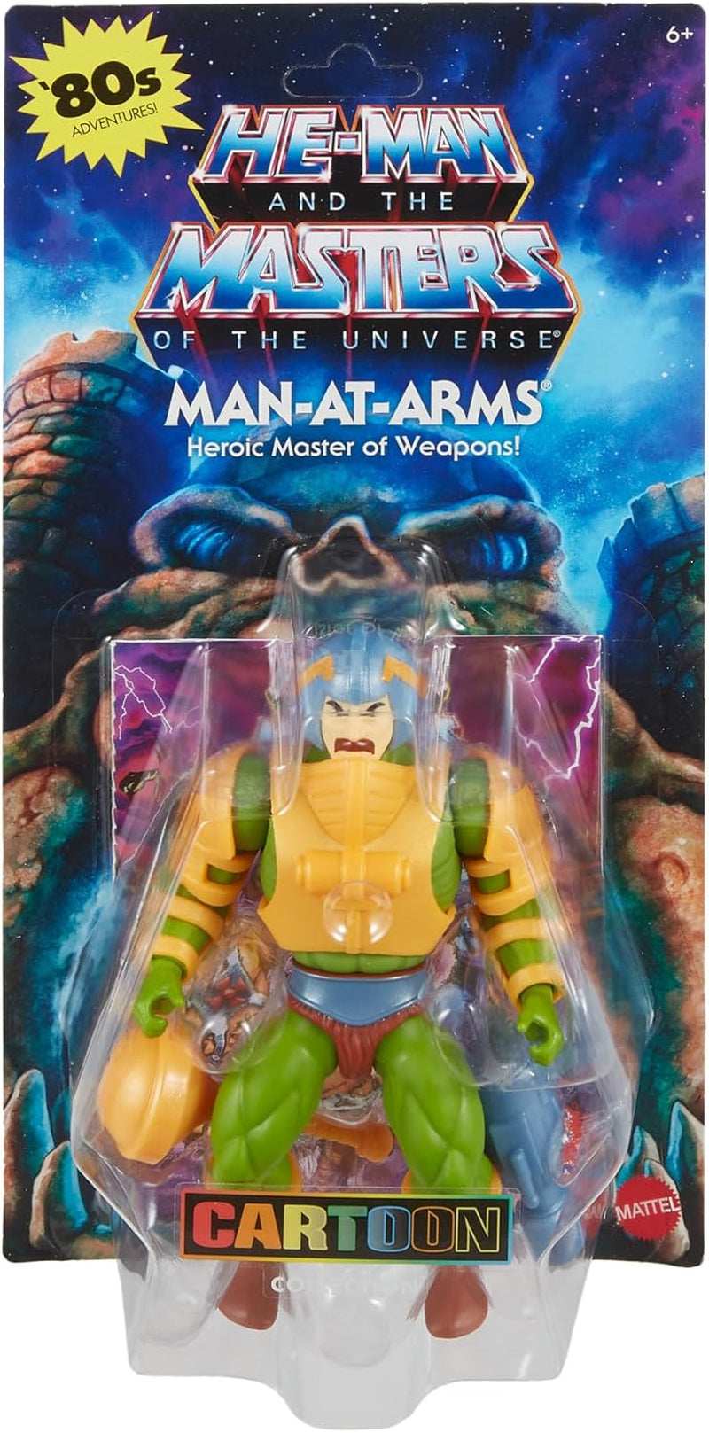 Juguete Masters of the Universe Origins, figura de acción de Duncan Man-At-Arms de la colección Cartoon, altura aprox. 14 cm, héroe con armadura removible y accesorios, Figuras de acción HYD25 Naty Shop