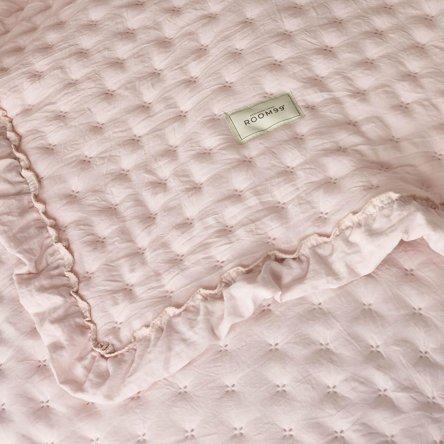 Colcha elegante Molly en rosa empolvado 170 x 210 cm Colcha versátil como colcha o manta de sofá para cama y sofá Estilo manta Ideal como colcha Camas y mantas Besuche den ROOM99-Store