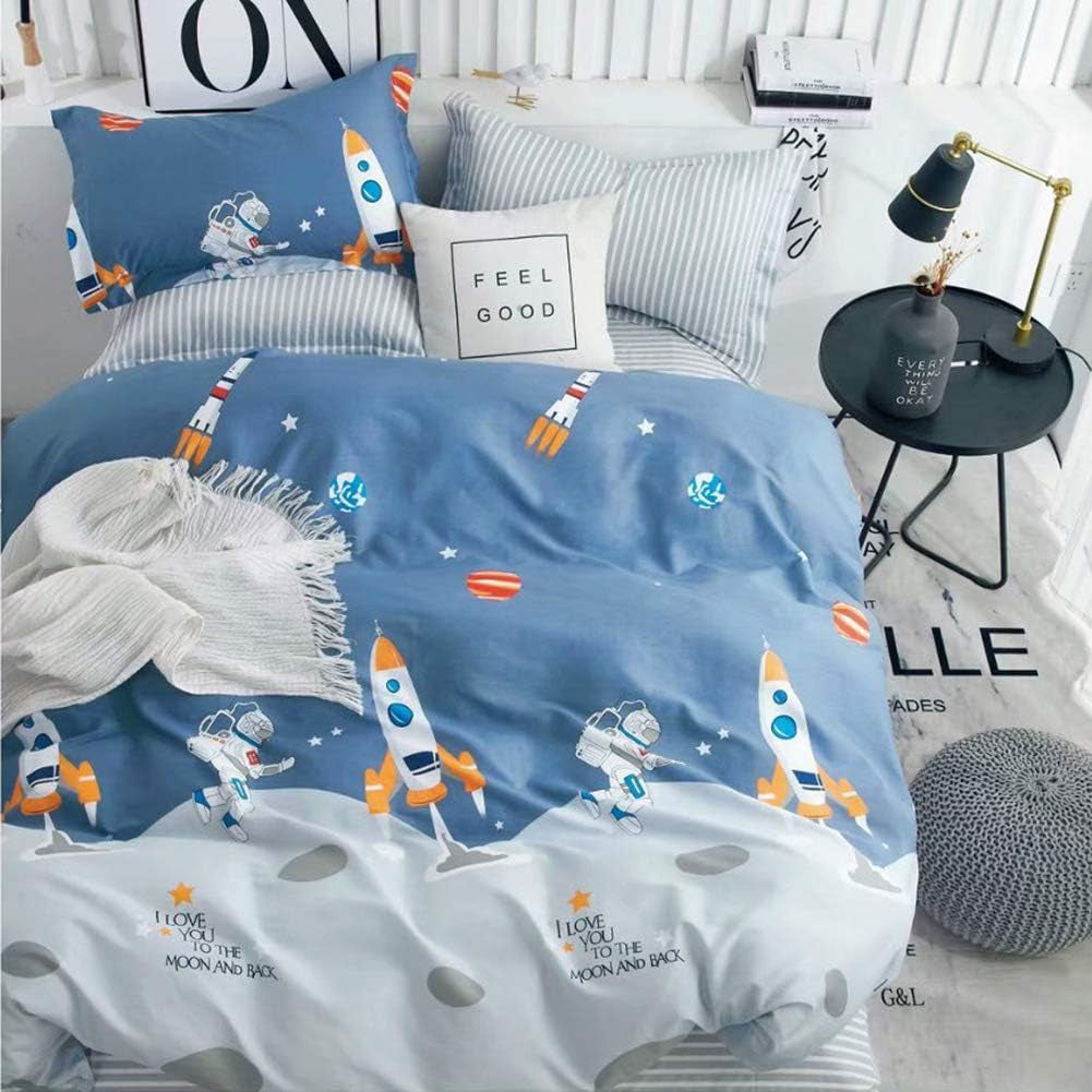 Ropa de cama infantil niño con varios modelos, 100% algodón Ropa de cama infantil Naty Shop Astronauta y Cohete 135 X 200 cm