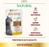 almo Nature HFC Natural - Comida húmeda para gatos - con pollo - Calidad humana, Sin gluten, Monoproteína - 55g, paquete de 6