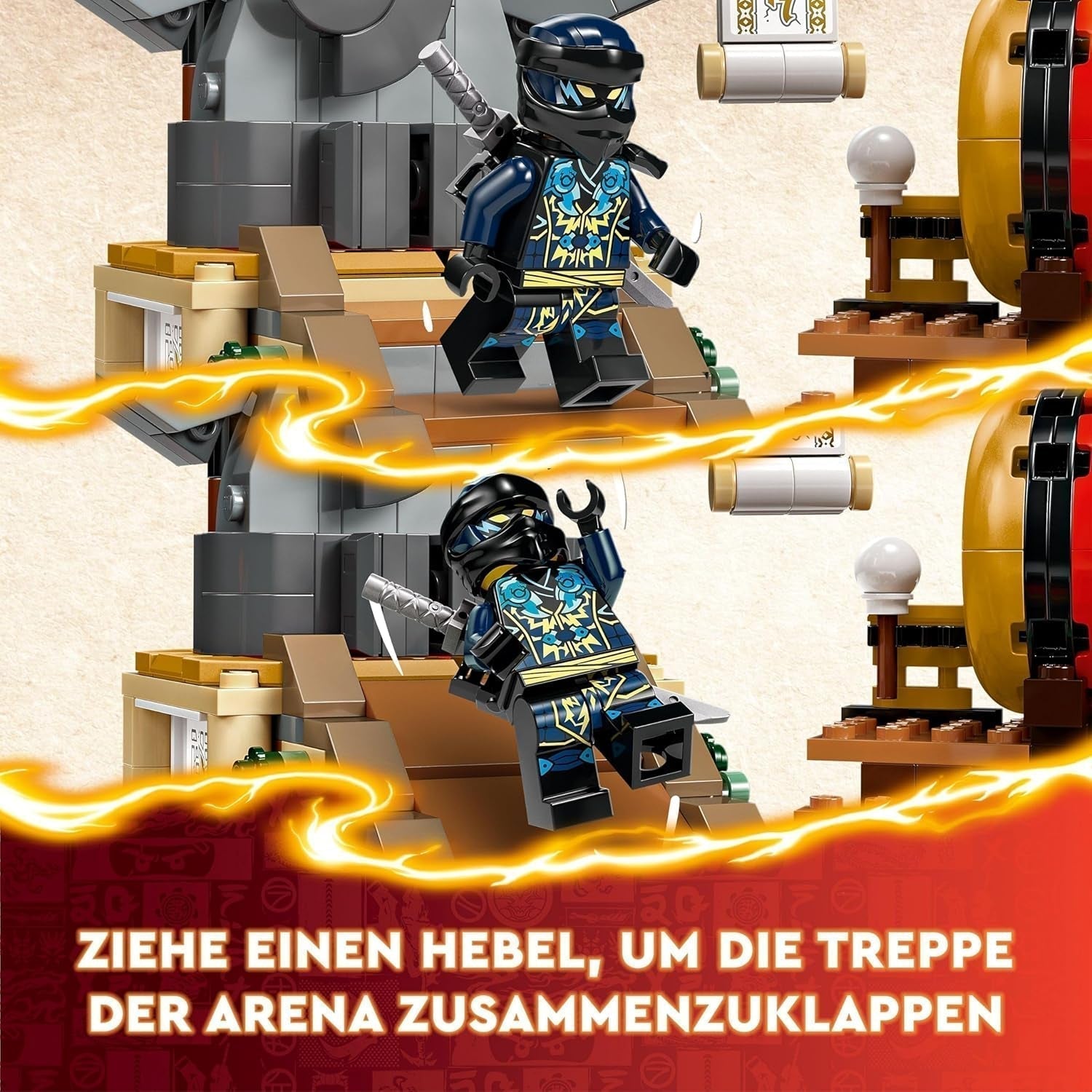 LEGO NINJAGO Tournament Arena Adventure Juguete para niños Juego Ninja con colección de 6 minifiguras Set de construcción Regalo de cumpleaños para niños y niñas de 7 años 71818 Juegos de construcción Besuche den LEGO-Store