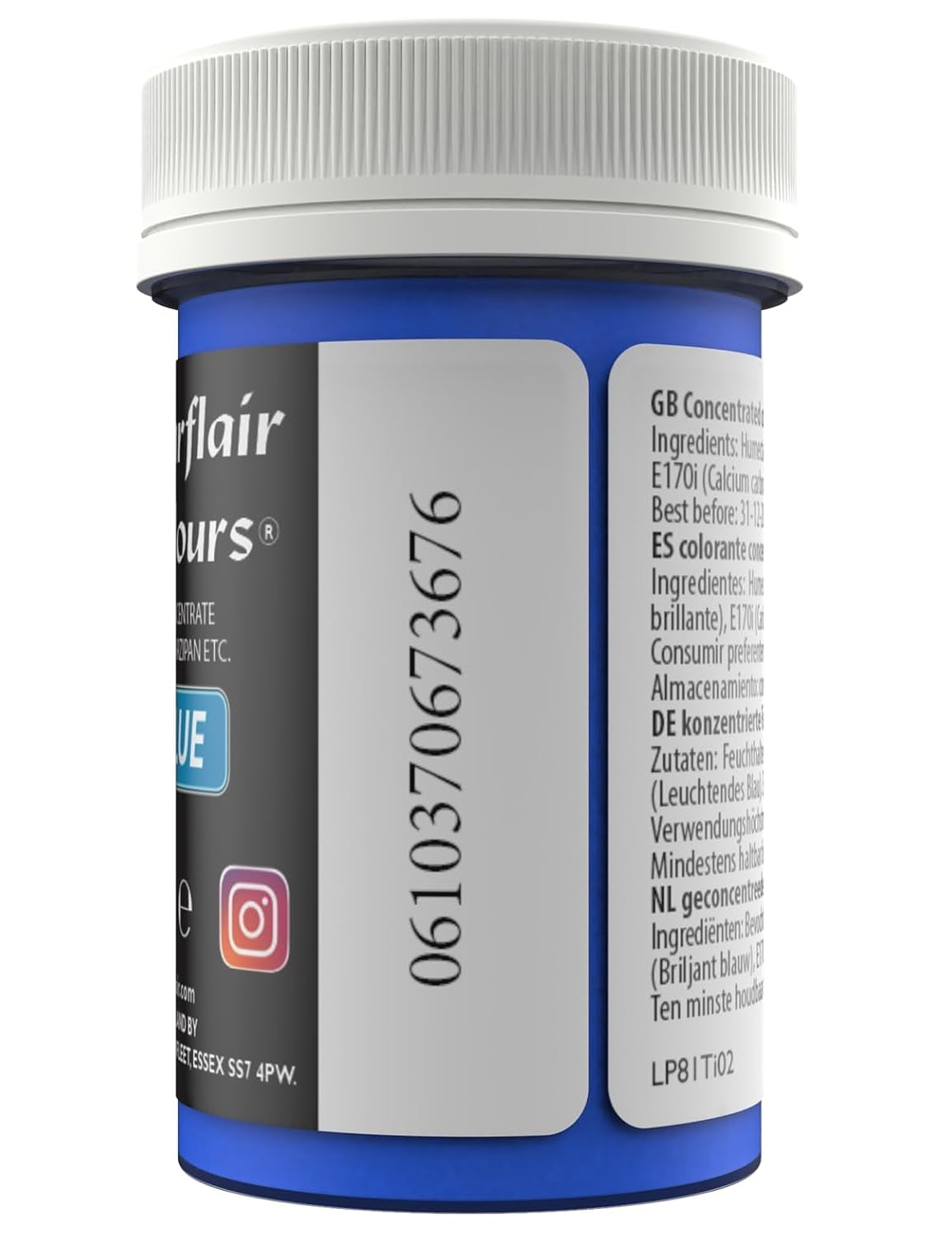 Colorante alimentario Sugarflair Paste Pastel Sky Blue, colorante alimentario para pasta, para fondant y mazapán, colores concentrados Spectral - 25 g