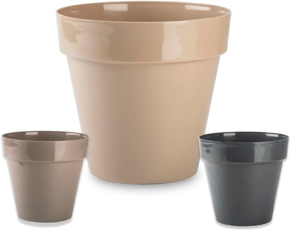 Pequeña maceta de plástico - 12 cm de diámetro, ligera y duradera, ideal para plantones, esquejes y plantas de interior - color aleatorio, Aléatoire