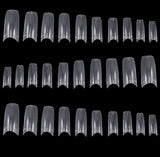 TRIXES 500 puntas de uñas de gel para uñas francesas, puntas acrílicas transparentes para manicura DIY, 10 diseños diferentes