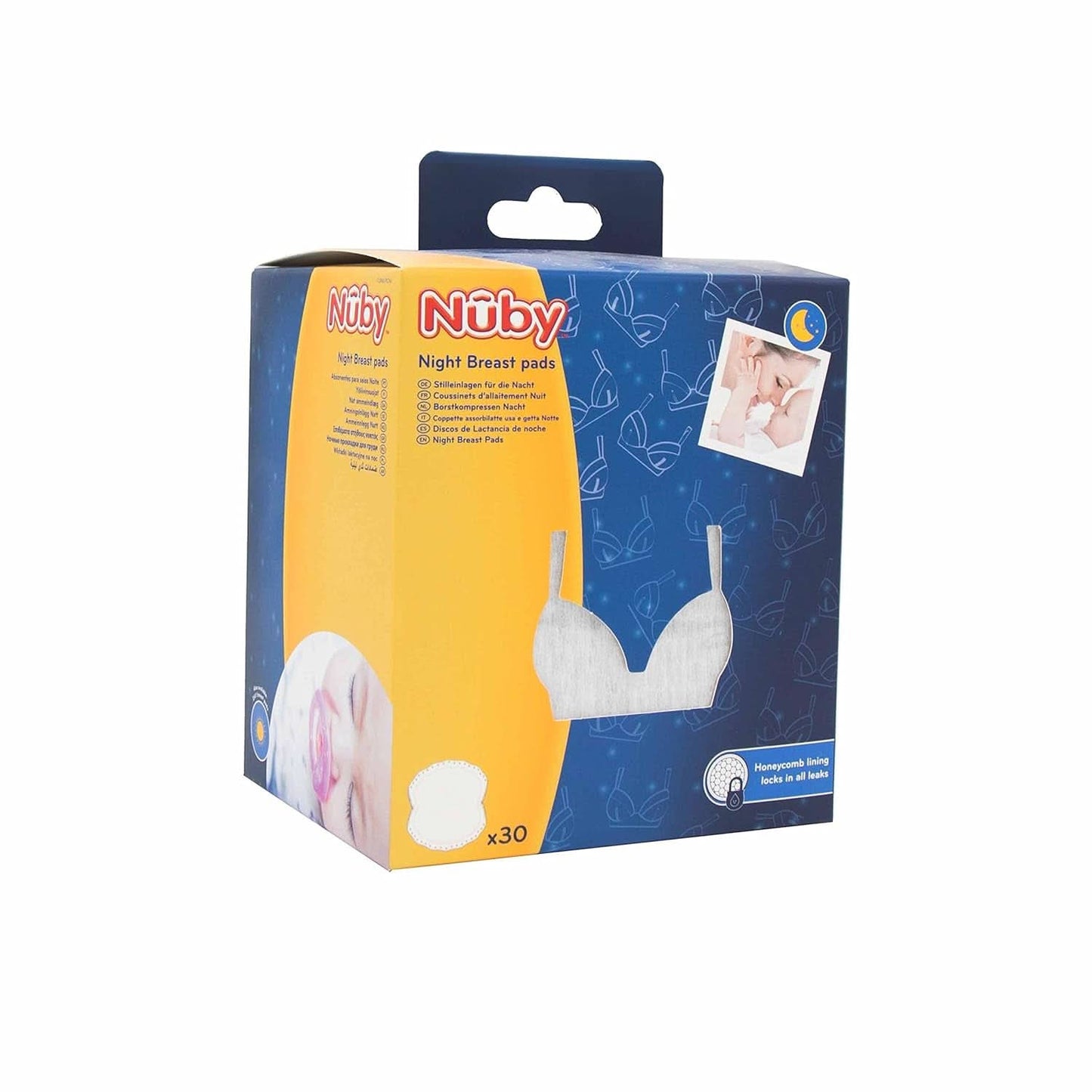 Nuby - 2 paquetes de discos absorbentes de lactancia ultrafinos para la noche - 2 X 30 piezas Accesorios Alimentación y Lactancia Bebe Naty Shop