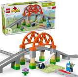 LEGO DUPLO Town Railway Bridge and Tracks - Set de expansión, regalo para niños a partir de 2 años, set de construcción y reconstrucción, set de desarrollo preescolar, juguete educativo 10426 Juegos de construcción Besuche den LEGO-Store Default Title