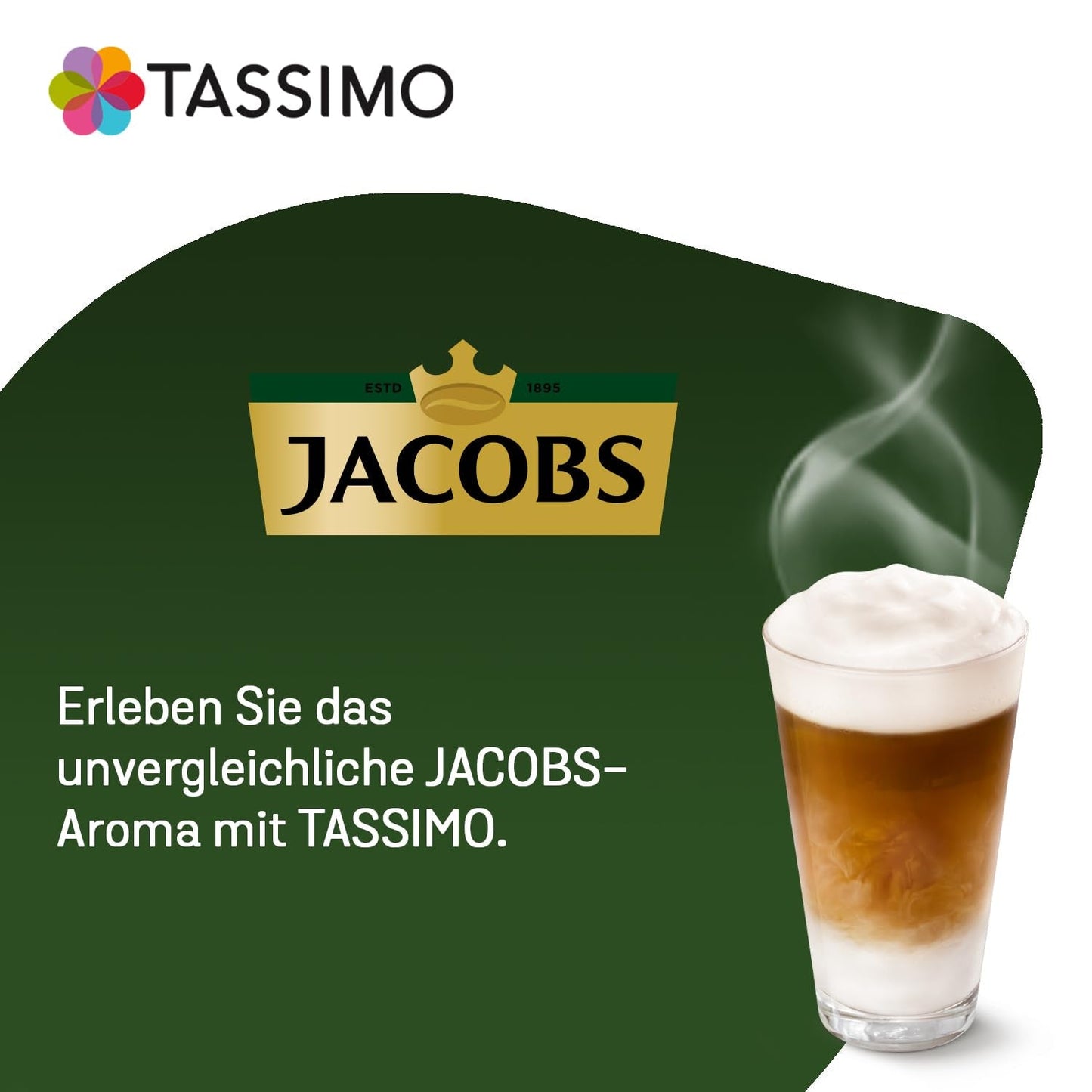 Tassimo Kapseln Jacobs Type Latte Macchiato Classico, 5 x 8 cápsulas, 40 cápsulas de café