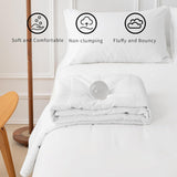 Edredón de verano 155X220 Edredón de verano ligero Edredones de 90 GSM Edredón de 155X220Cm Edredón fino Utilizable sin funda Edredón refrescante Suave Acogedor Blanco Edredones y edredones Naty Shop