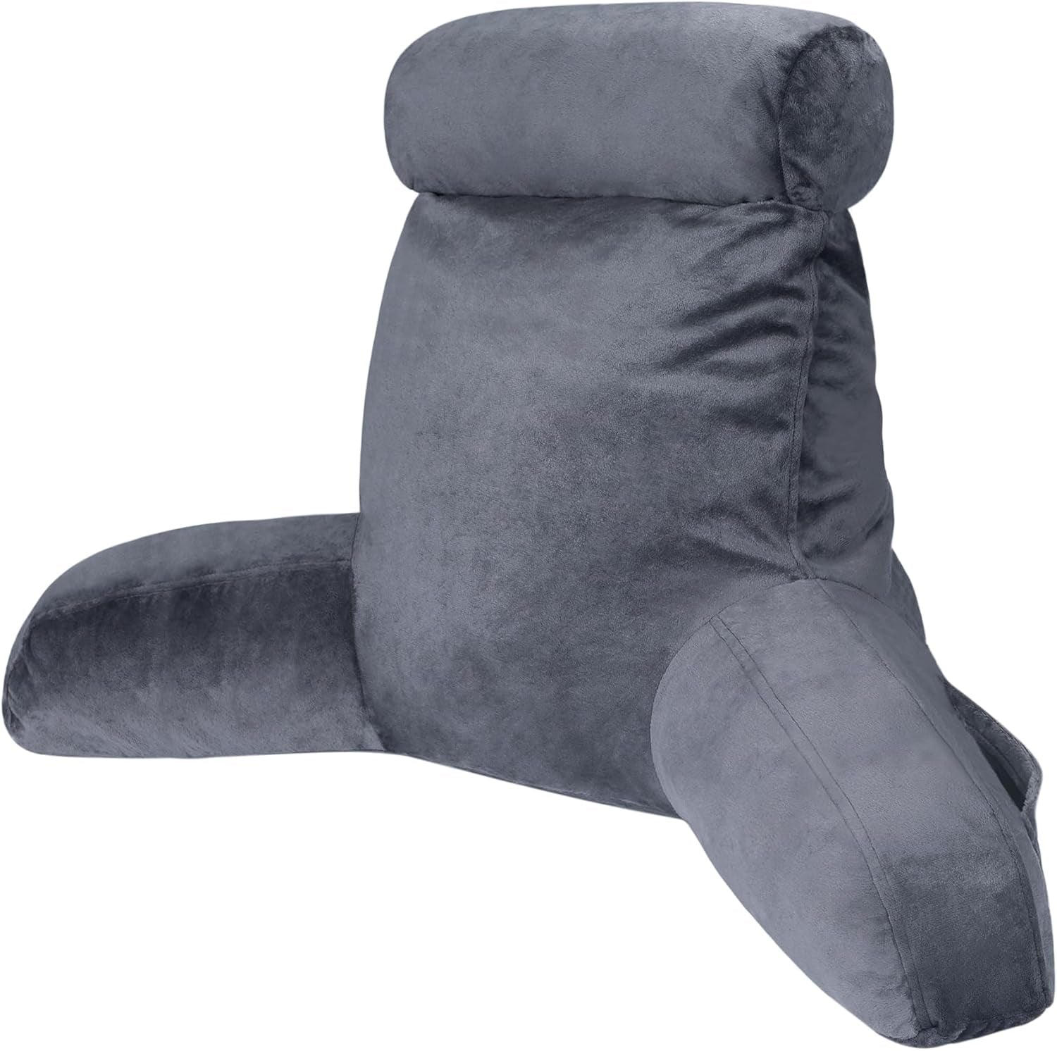 INFANTIA almohada de lectura ergonómica con reposabrazos y respaldo, grande, gris